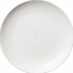Blå Eld tallerken 23 cm, hvit