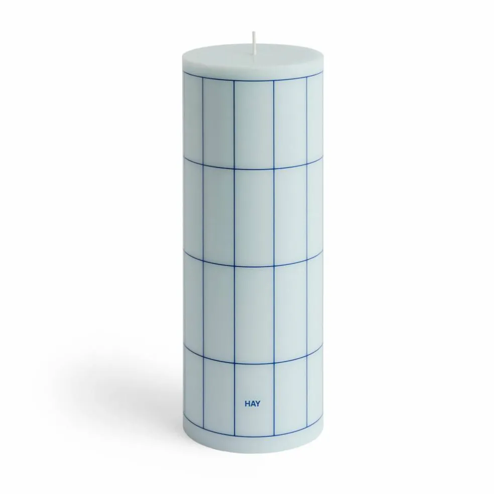 Blokklys large, lyseblå/blue grid check
