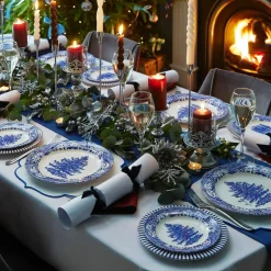 Blue Italian Christmas Tree tallerken 27 cm
