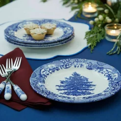 Blue Italian Christmas Tree tallerken 27 cm