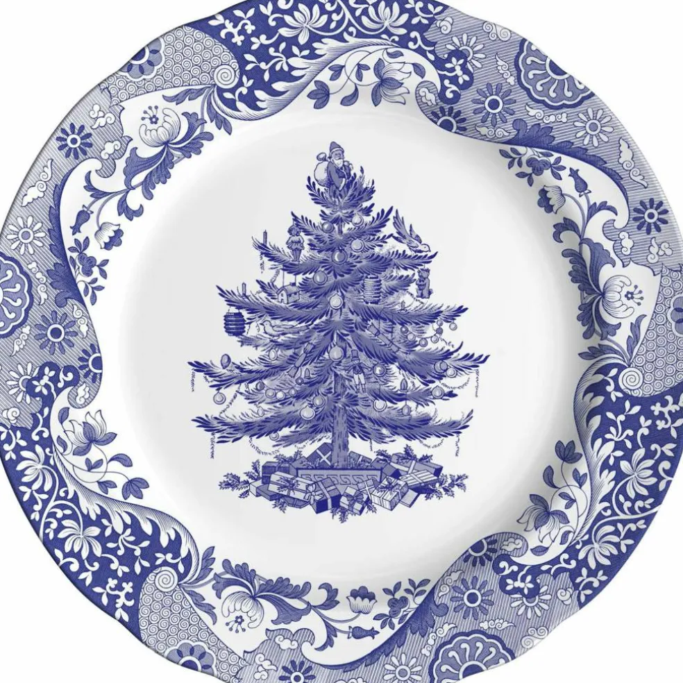 Blue Italian Christmas Tree tallerken 20 cm