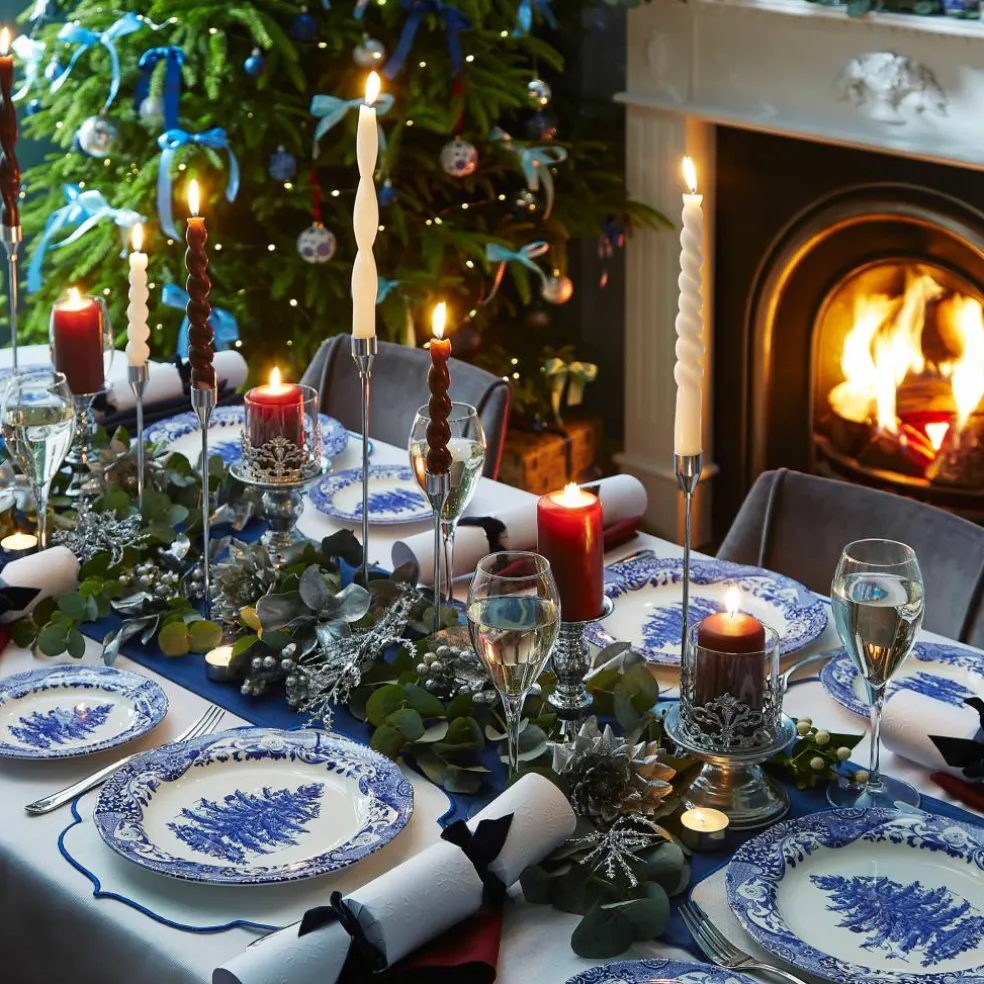 Blue Italian Christmas Tree tallerken 20 cm