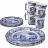 Blue Italian servise 12 deler, blå/hvit