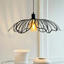 Blumen pendellampe, pearl white