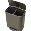 Bo pedalbøtte 2 x 30 liter, matt svart