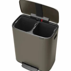 Bo pedalbøtte 2 x 30 liter, platinum