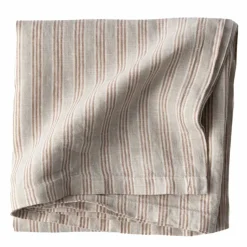 Bordduk i lin 145x145 cm, hazelnut stripe