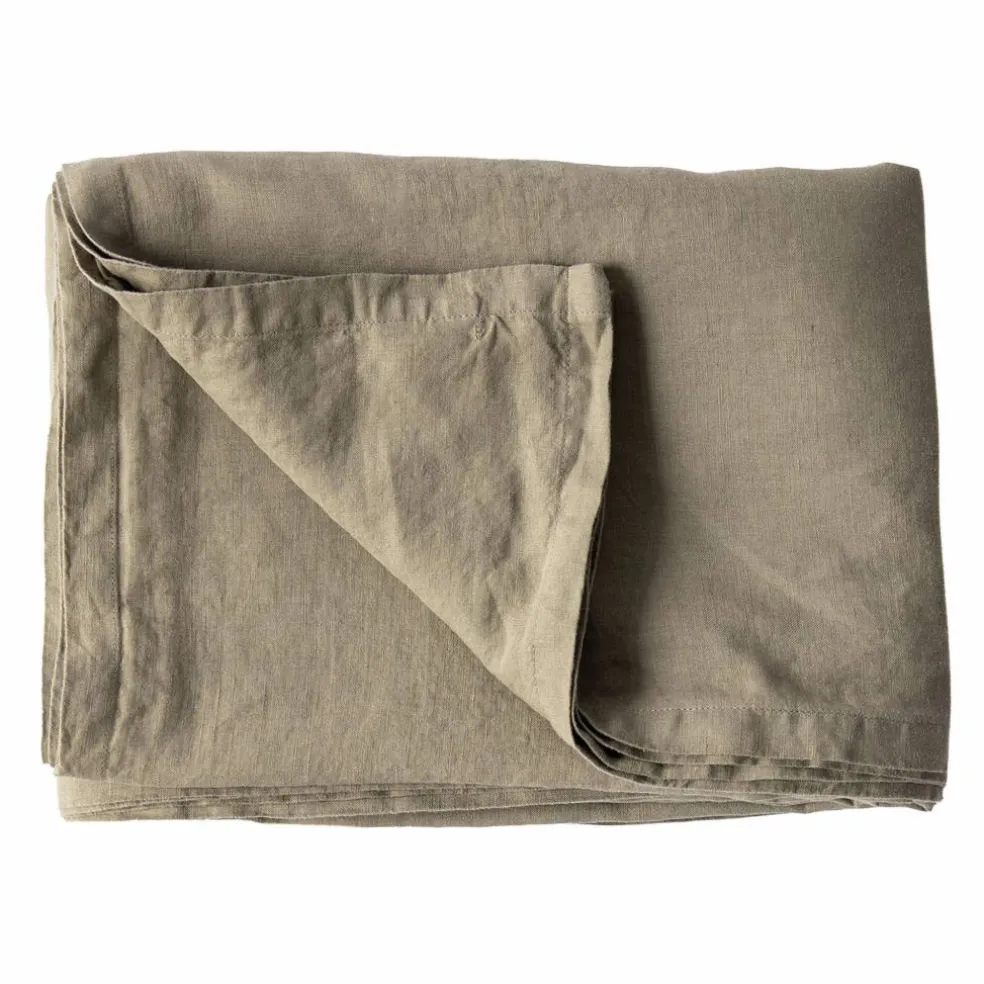 Bordduk i lin 145x145 cm, olive