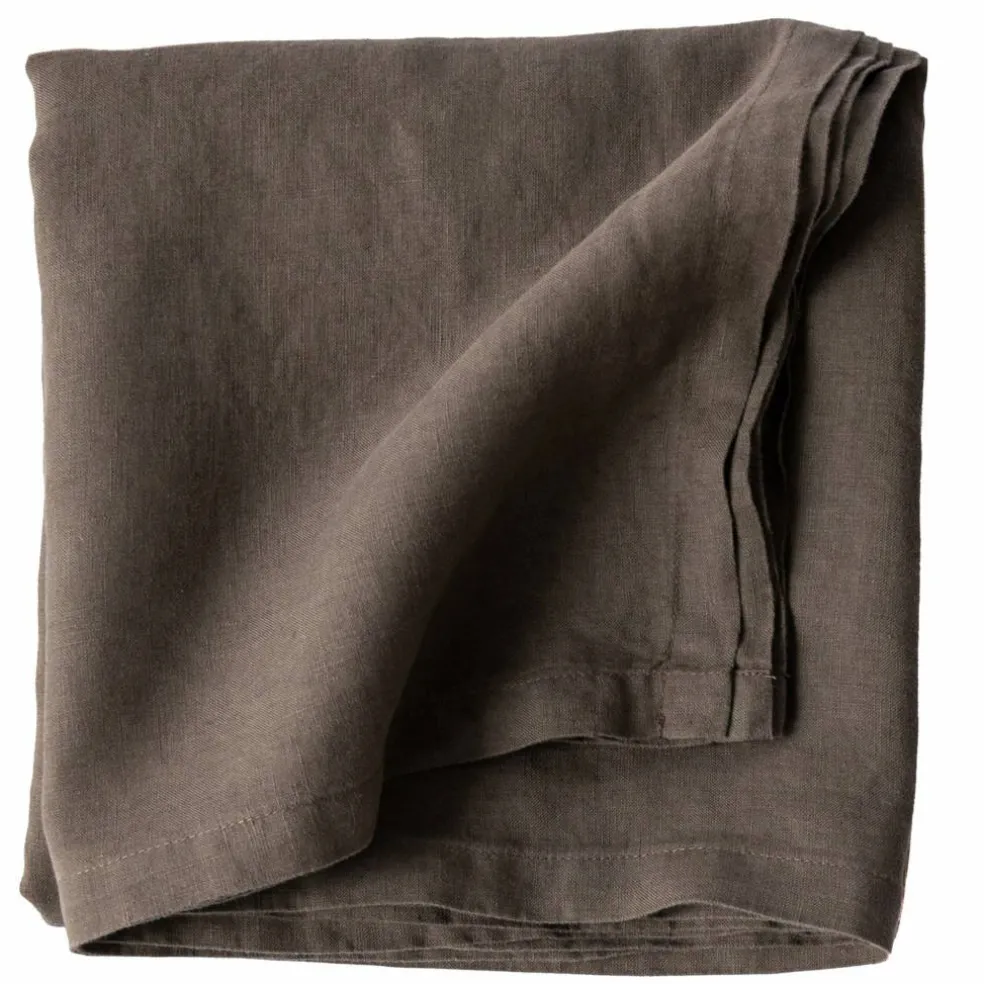 Bordduk i lin 145x145 cm, taupe