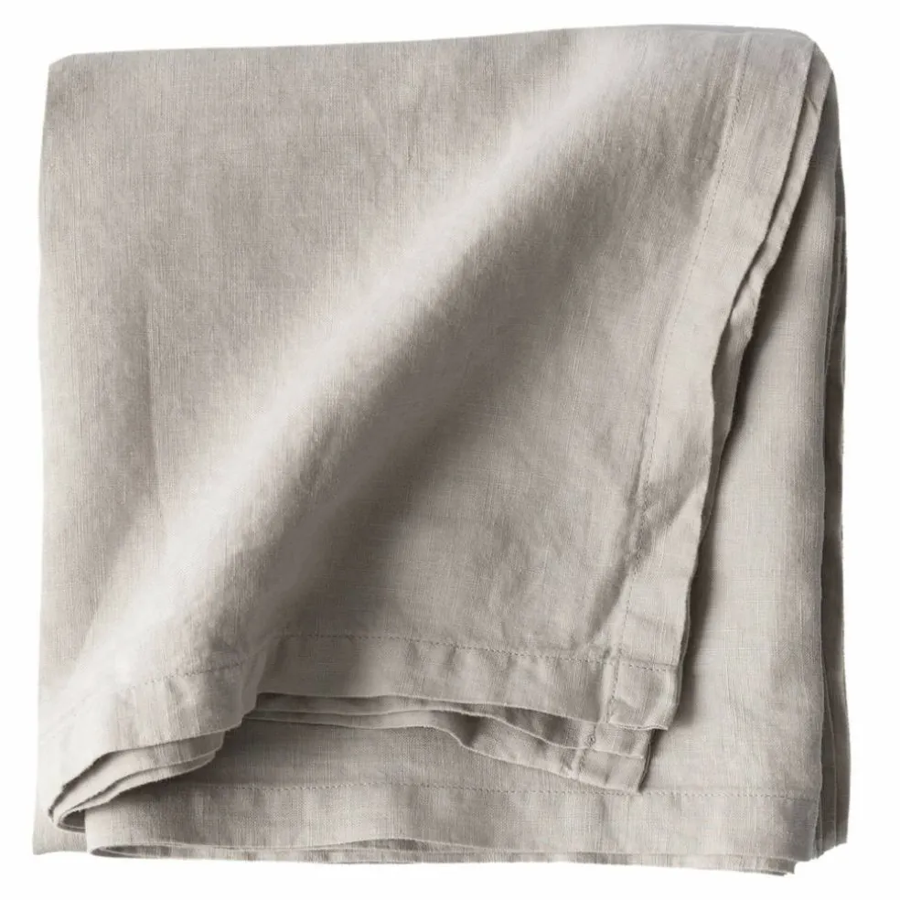 Bordduk i lin 145x330 cm, warm grey