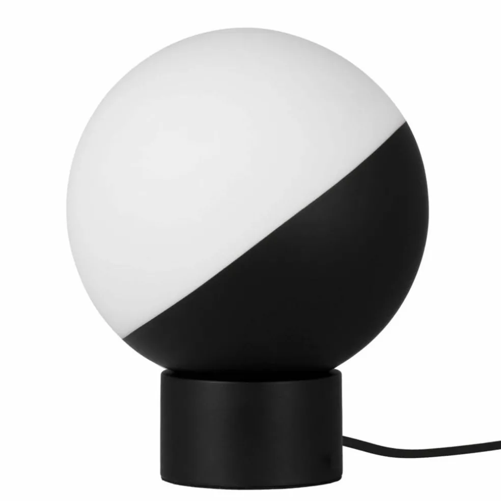 Bordlampe, 20 cm, svart/hvit