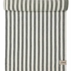 Bordløper bred stripe 45x250 cm, grønn/hvit