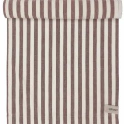 Bordløper bred stripe 45x250 cm, grønn/hvit