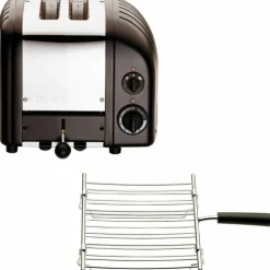 Brødrister Classic 2 Skiver Sort Matt + Varmerist