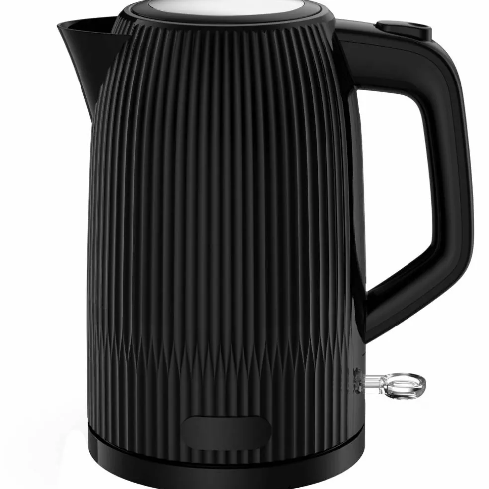Brødrister og vannkoker, svart