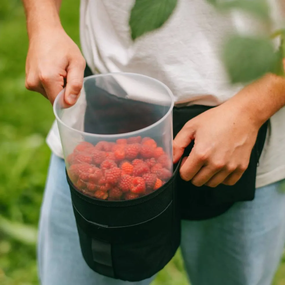 Bærplukkerbelte + bøtte, 3,6 liter