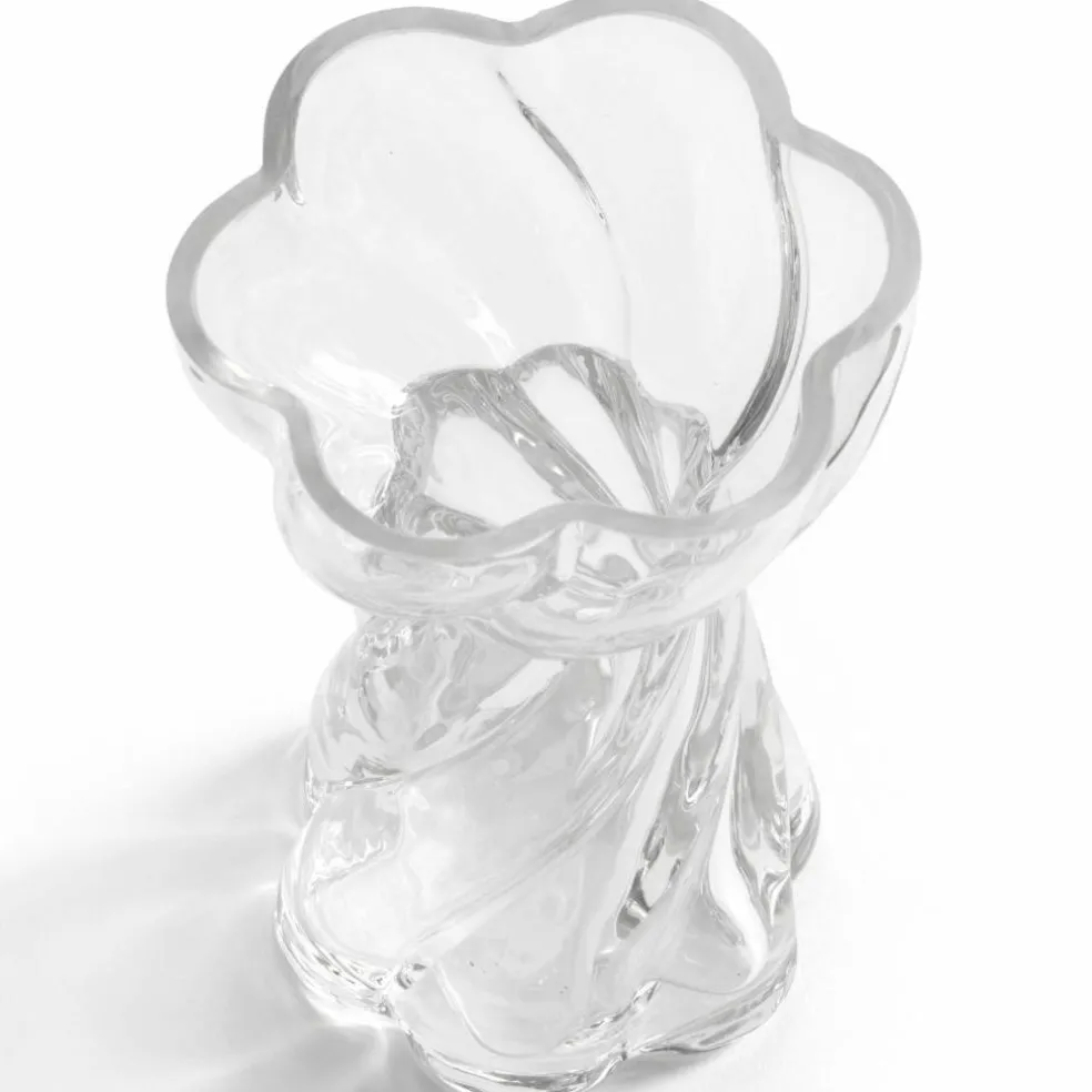 Bulb Twist løkvase 12 cm, klar