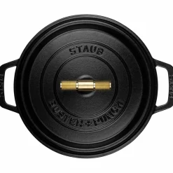 Buster+Punch rund gryte 28 cm, messingknott