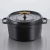 Buster+Punch rund gryte 24 cm, messingknott