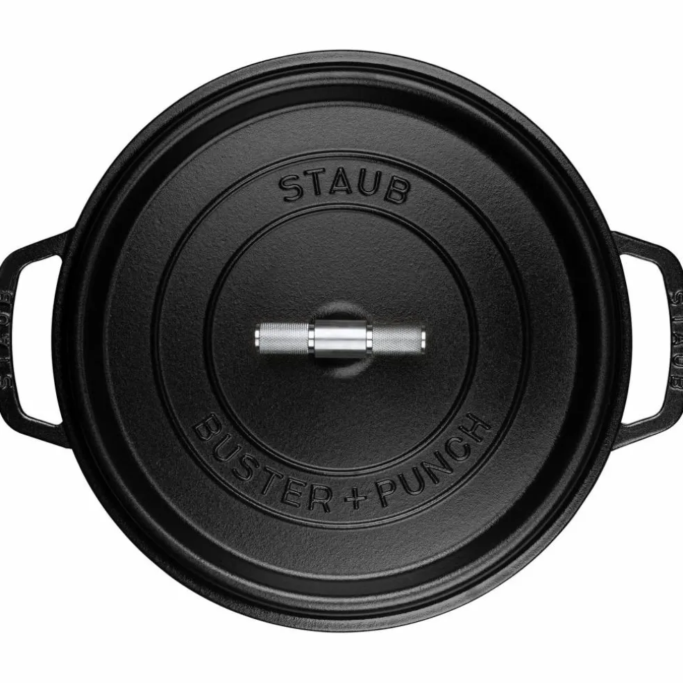 Buster+Punch rund gryte 24 cm, stålknott