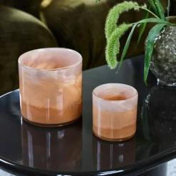 Calore Faded telysholder medium, apricot/peach/beige