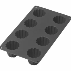 Canelé Bordelais silikonform 8 hull, svart