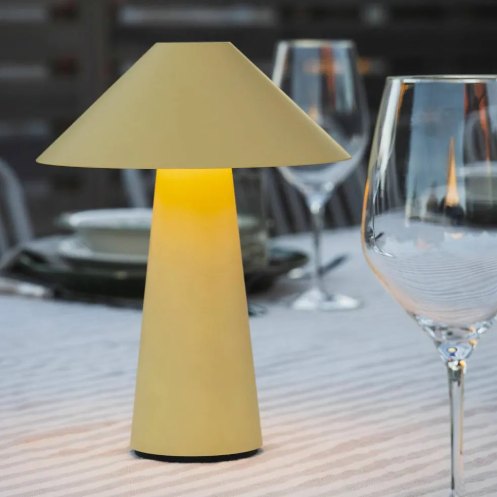 Cannes bærbar bordlampe, oat yellow