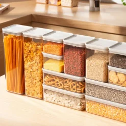 Canteen oppbevaringsbokser 12 deler, transparent