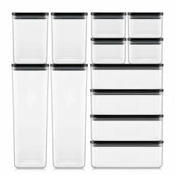 Canteen oppbevaringsbokser 12 deler, transparent