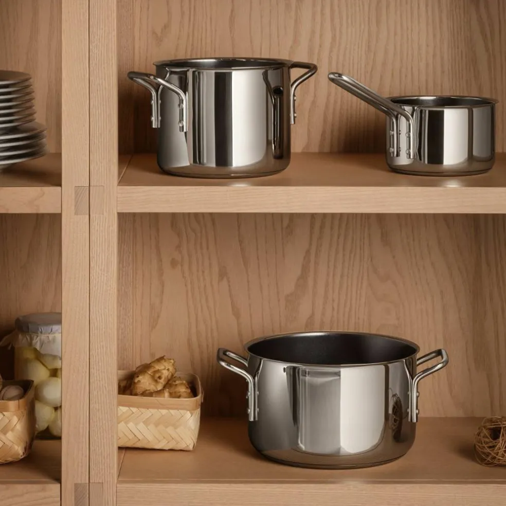 Ceramic Slip-Let® 3-delt kasserollesett, rustfritt stål