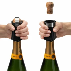 Champop champagneåpner, svart