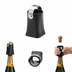 Champop champagneåpner, svart