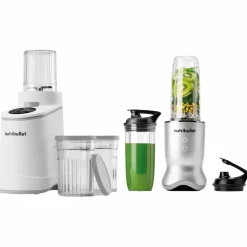 Chill NBD0503W iskremmaskin & Ultra NB1206DG personlig blender, hvit/grå
