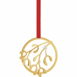 Christmas Mobile Mistletoe juledekorasjon, 18K gull