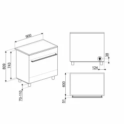 C9IMMB2 Induksjonskomfyr Classic 90 cm, svart