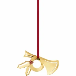 Classic Christmas 2026 posthorn julepynt, gull