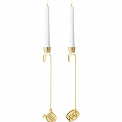 Classic Christmas 2026 sett med lysestaker, gull