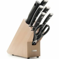 Classic Ikon Knivblokk med 7 Kniver Asp Svart