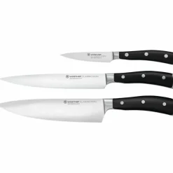 Classic Ikon Knivsett 3 deler Svart
