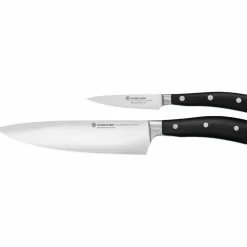 Classic Ikon Knivsett 2 deler Svart, Kokkekniv + Skrellekniv