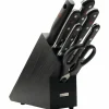 Classic Knivblokk med 7 Kniver Asp Svart