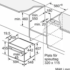 CM724G1B1 iQ700 kompakt ovn/mikrobølgeovn, svart