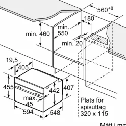 CMG7241B1 Serie 8 kompaktovn med mikro 60 x 45 cm, svart