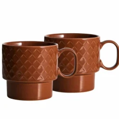 Coffee & More tekopper 2 stk, hvit