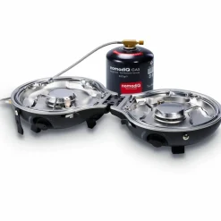 Compact bærbar gassgrill, svart