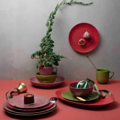 Confetti desserttallerken 21 cm, olive