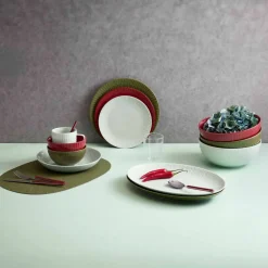 Confetti desserttallerken 21 cm, bordeaux