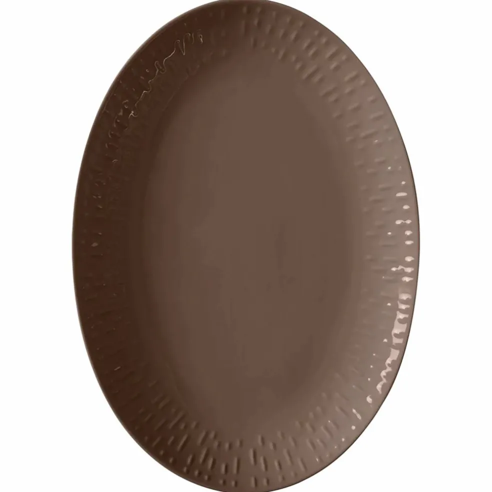 Confetti ovalt serveringsfat 36 cm, chocolate