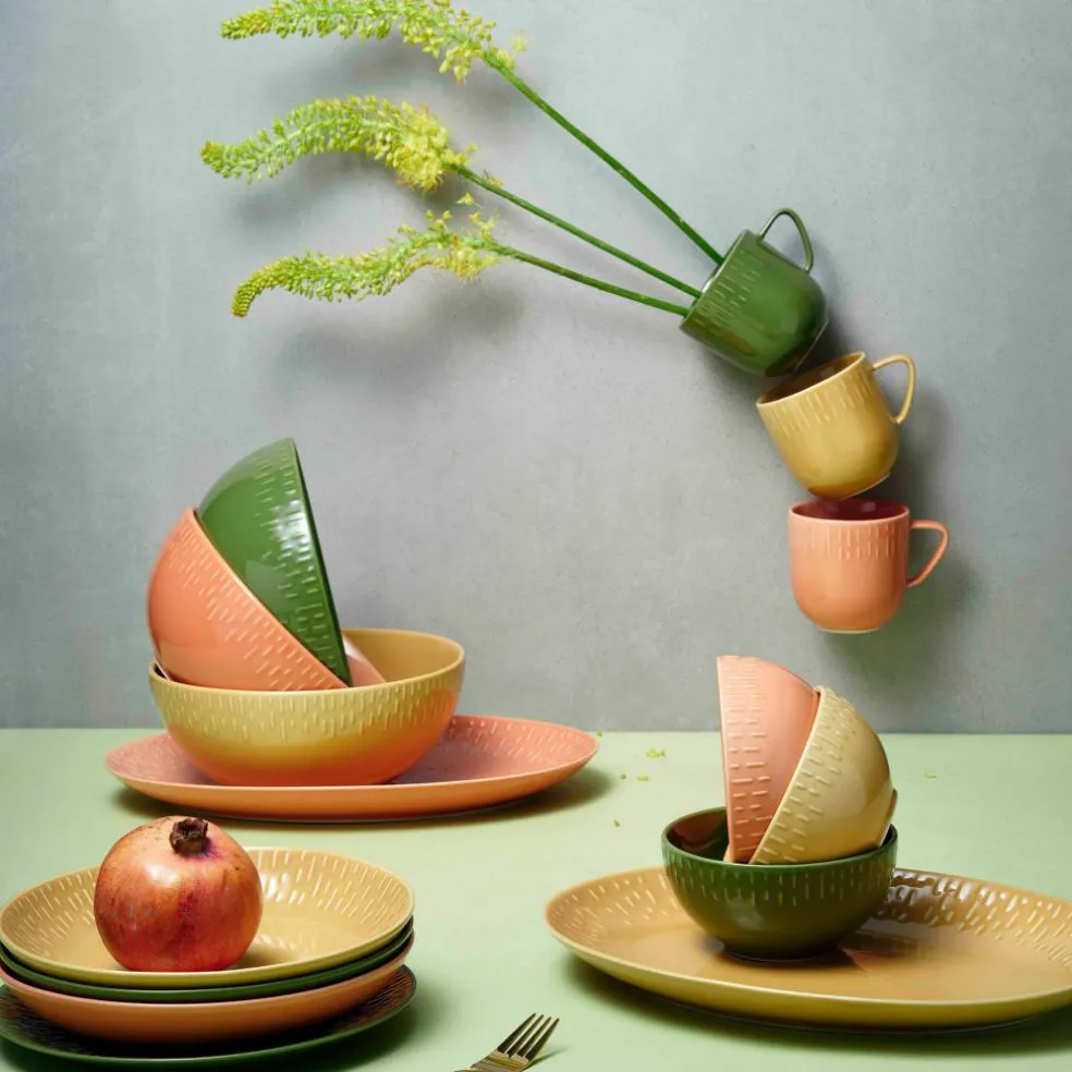 Confetti pastatallerken 23 cm, olive