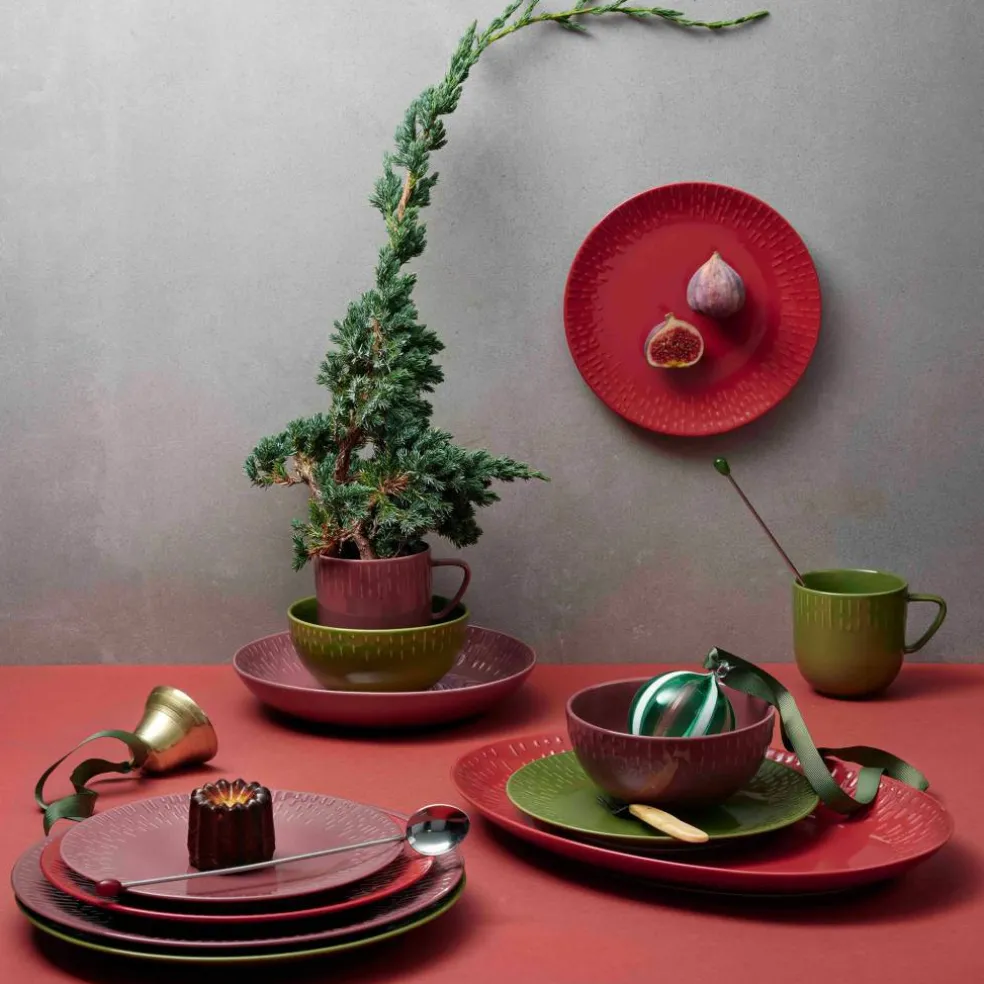Confetti pastatallerken 23 cm, olive
